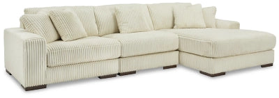 Cream Lindyn 3-Piece Sectional with Chaise