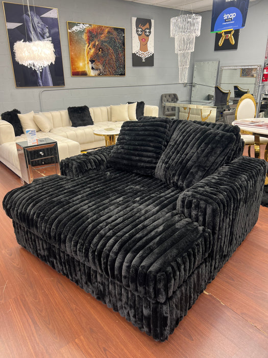 Black Oversized Chaise