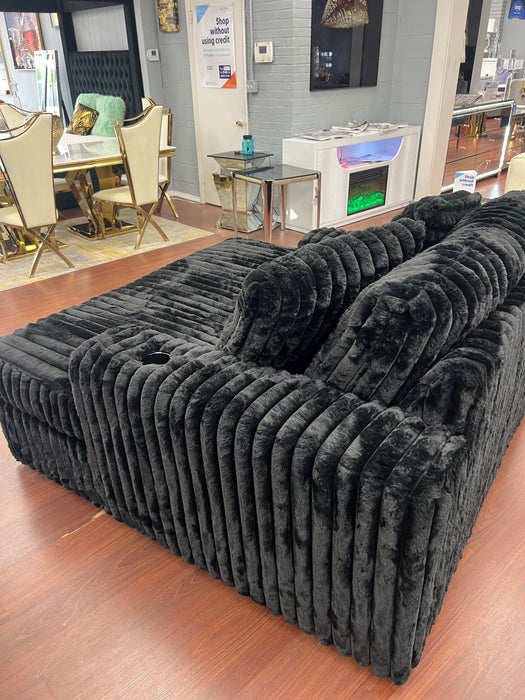 Black Oversized Chaise