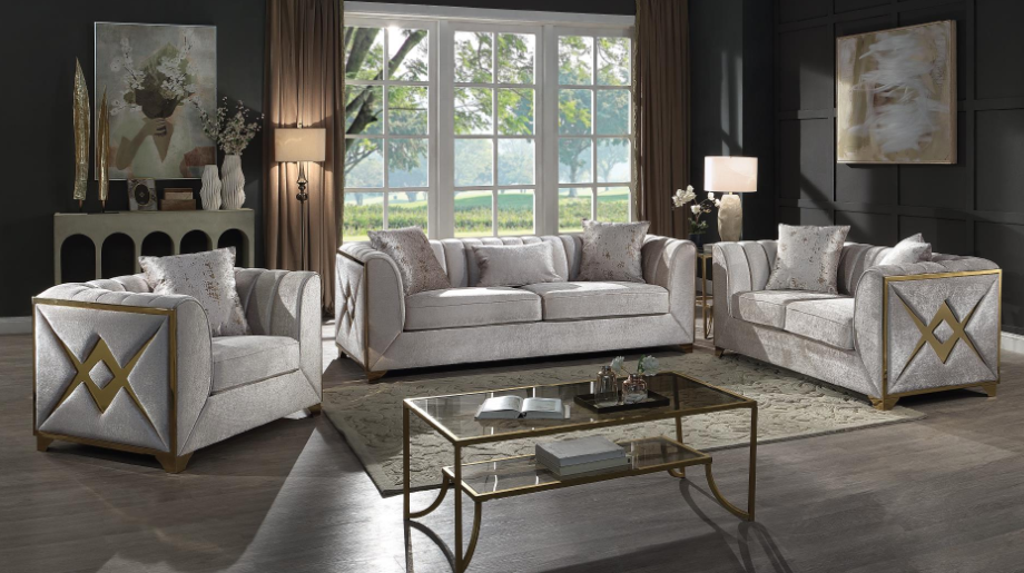 VALENICA SOFA AND LOVESEAT IN CREAM