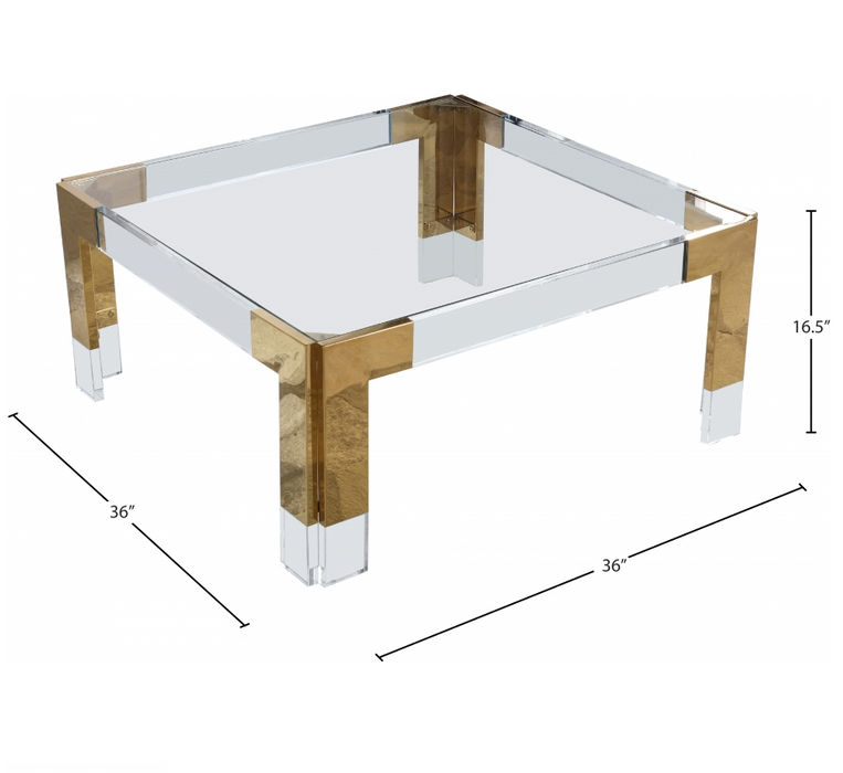 Casper Gold Square Coffee Table