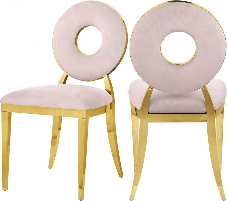 Carousel Cream & Gold Velvet dining chair