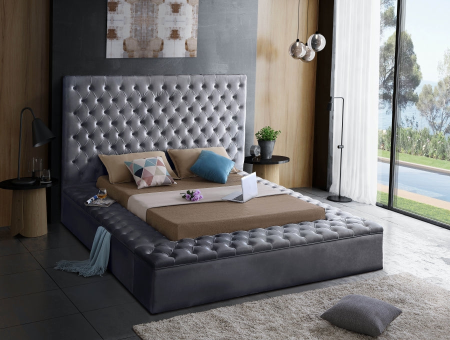 Gray Bliss Platform Storage Bed