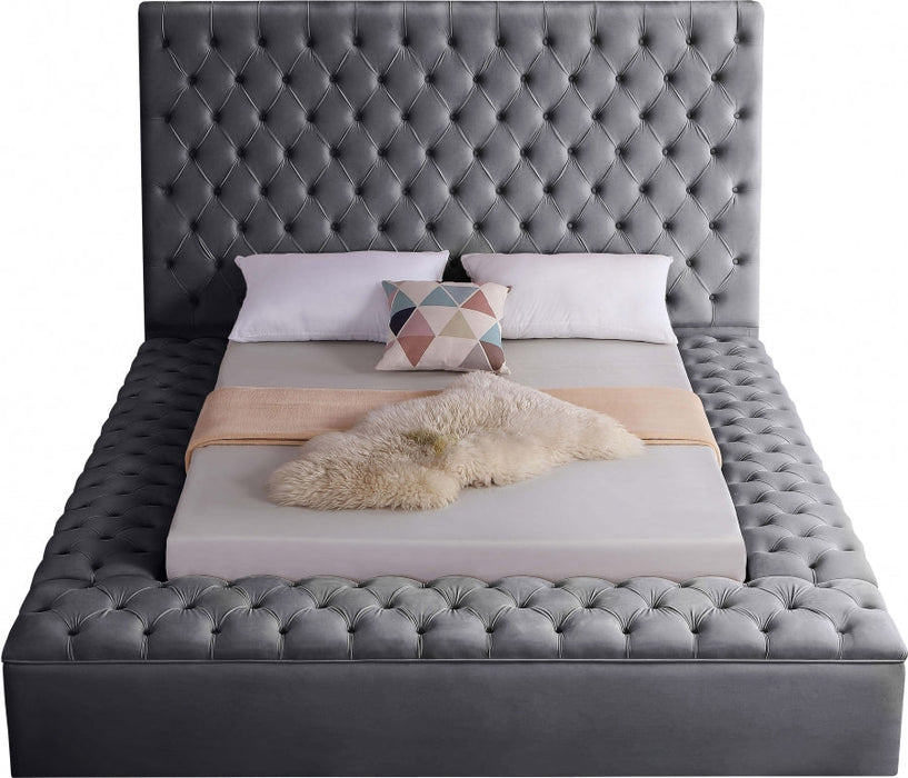 Gray Bliss Platform Storage Bed