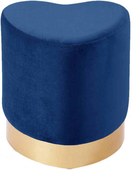 Heart Velvet Ottoman