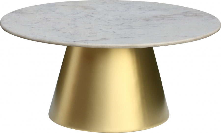 Glam marble coffee table with gold base