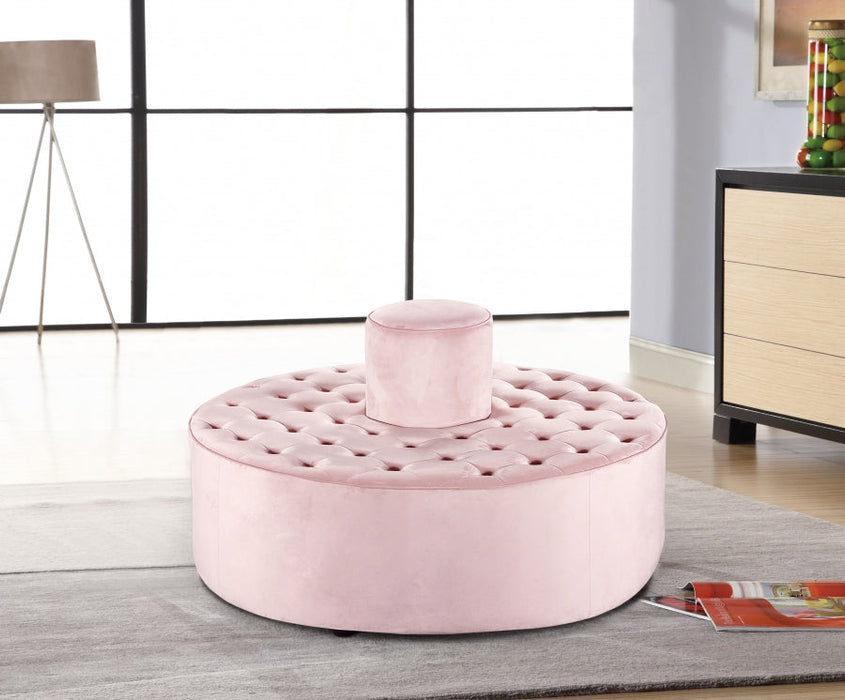 Velvet Roundabout Ottoman