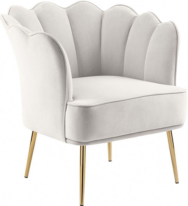 Jester Velvet Accent Chair with Gold Legs