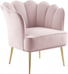 Jester Velvet Accent Chair with Gold Legs