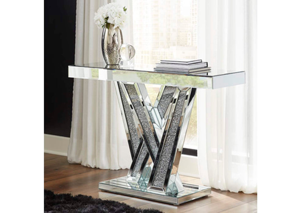 Glam mirrored console table