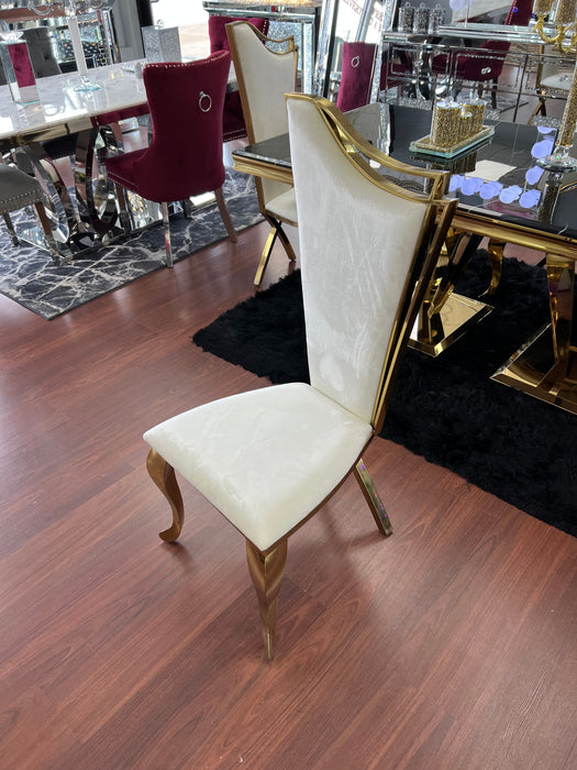 Beige & Gold Phoenix Dining Chair