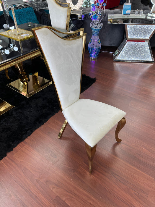 Beige & Gold Phoenix Dining Chair