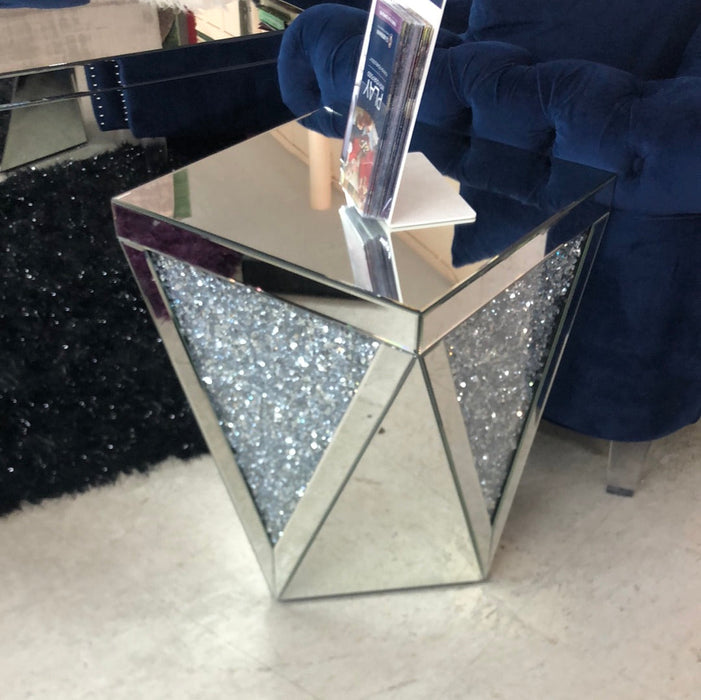 Glam Mirrored End Table