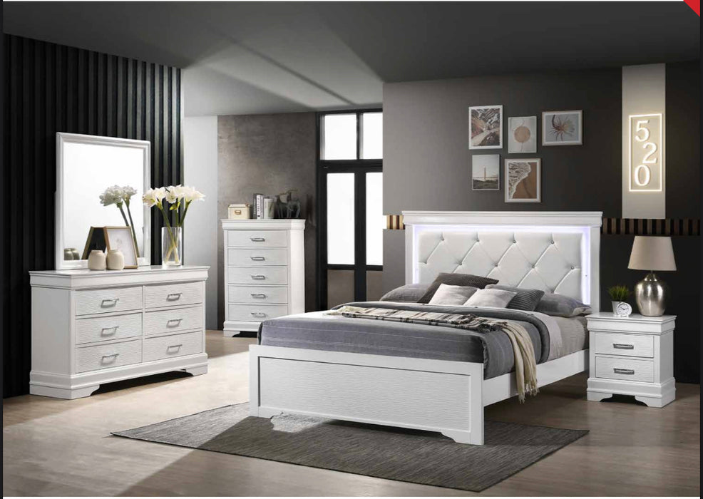 Brooklyn White King 5pc Bedroom Set