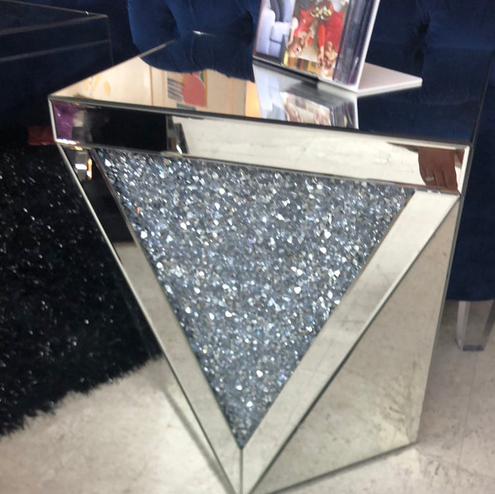 Glam Mirrored End Table