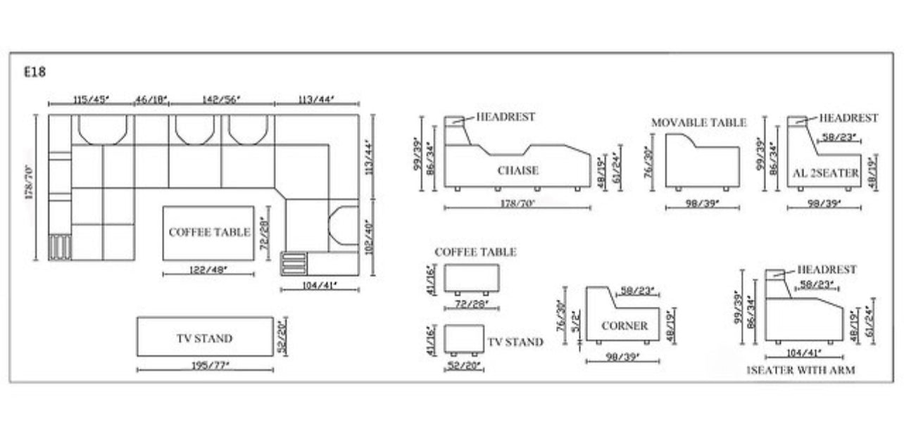 Bluetooth Entertainment Sectional