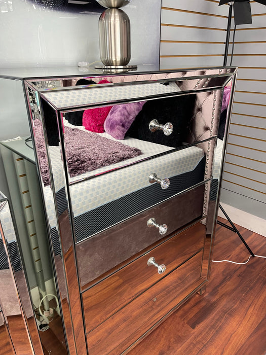 Glam Mirrored Bedroom Chest
