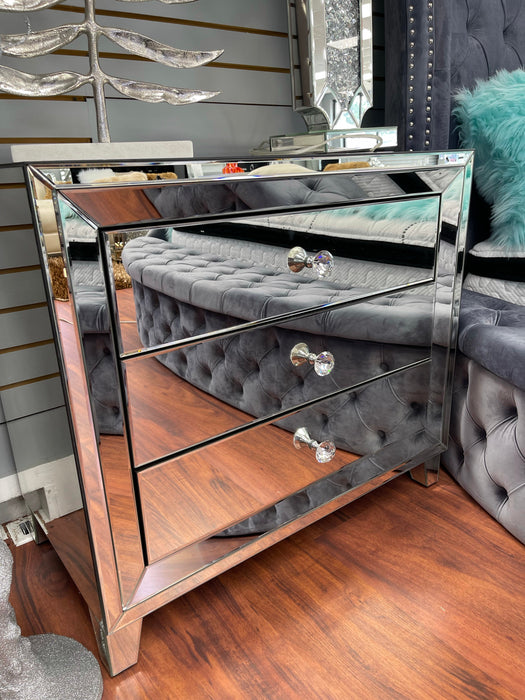 Glam All Mirrored Nightstand