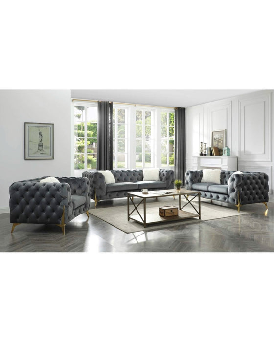 Moderno Gray Sofa & Loveseat Set