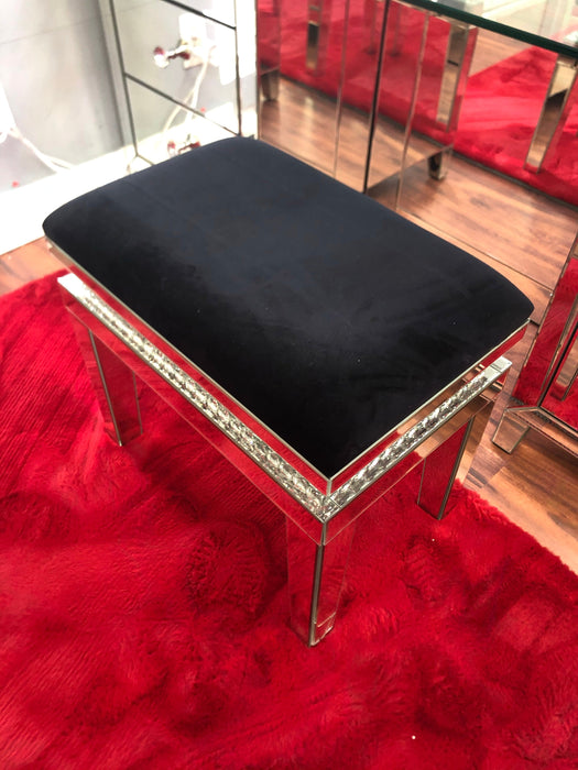 Glam Diamond Encrusted Vanity Stool