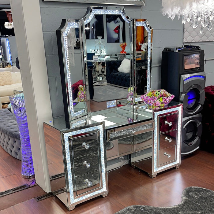 Glam Orlando Bluetooth Mirrored Vanity