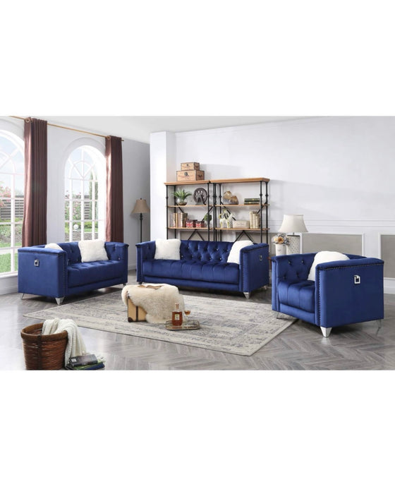 Russell Blue Sofa & Loveseat Set