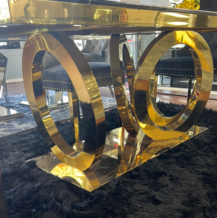 Venus Golden Marble Dining Table