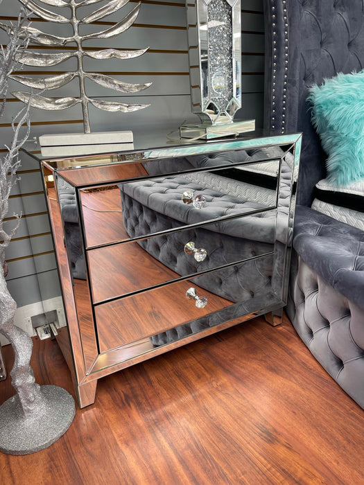 Glam All Mirrored Nightstand