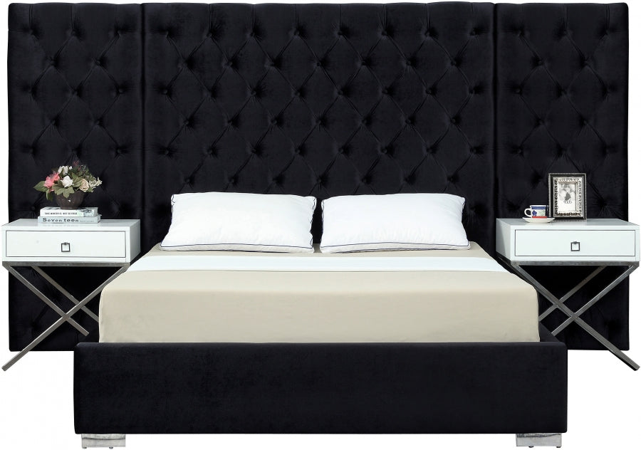 Glam Grande Velvet King Bed frame