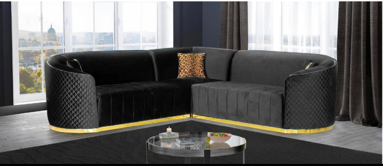 Queens Black Sectional