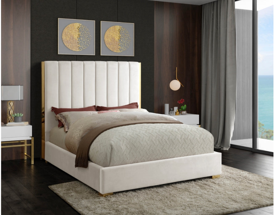 Queen Becca Velvet Platform Bed