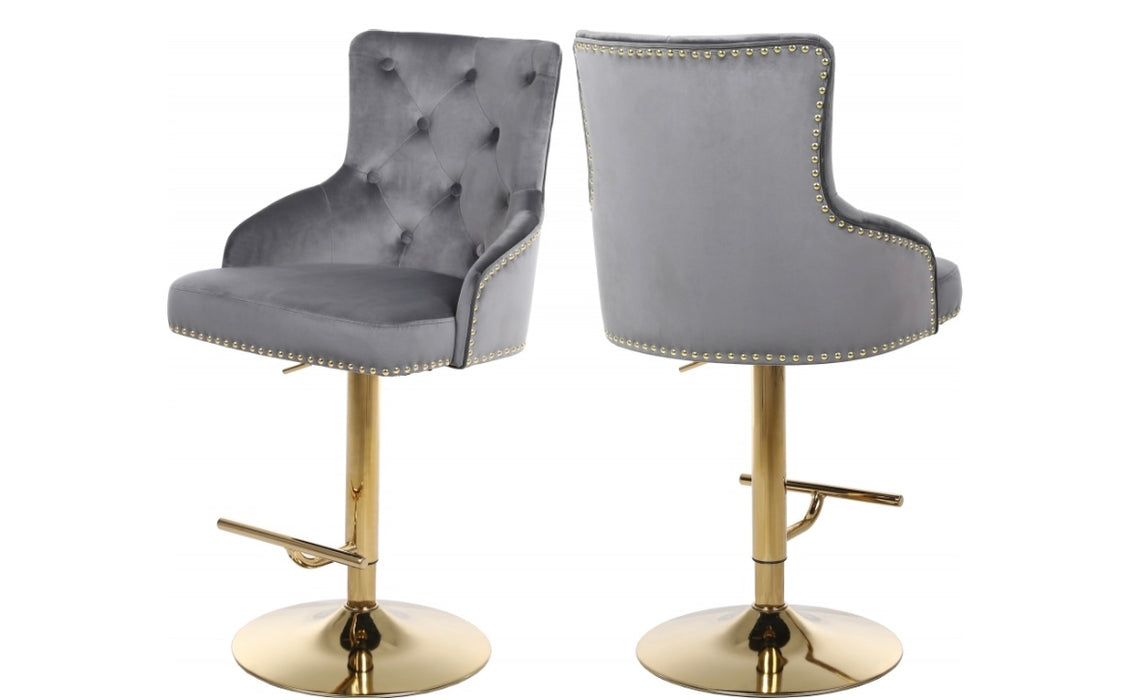 Claud Velvet Adjustable Barstool