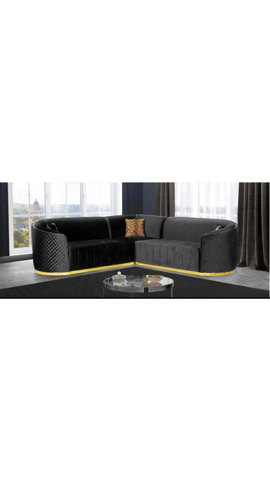 Queens Black Sectional