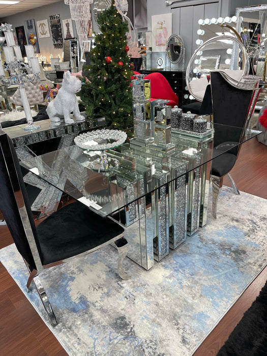 Roma Mirrored Glam Dining Table