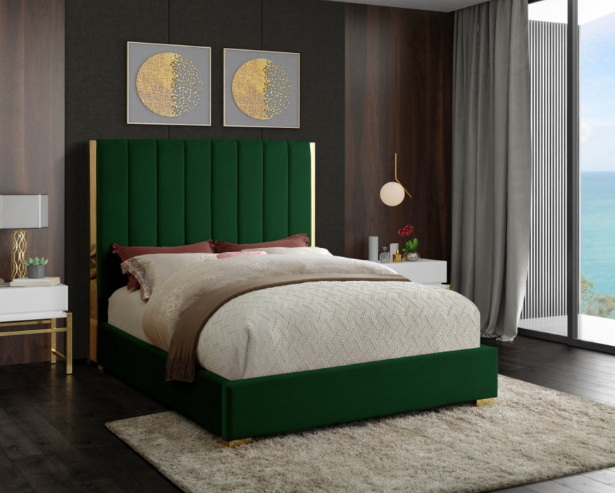 Queen Becca Velvet Platform Bed