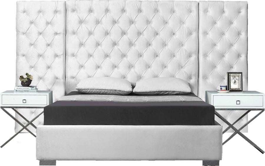 Glam Grande Velvet King Bed frame