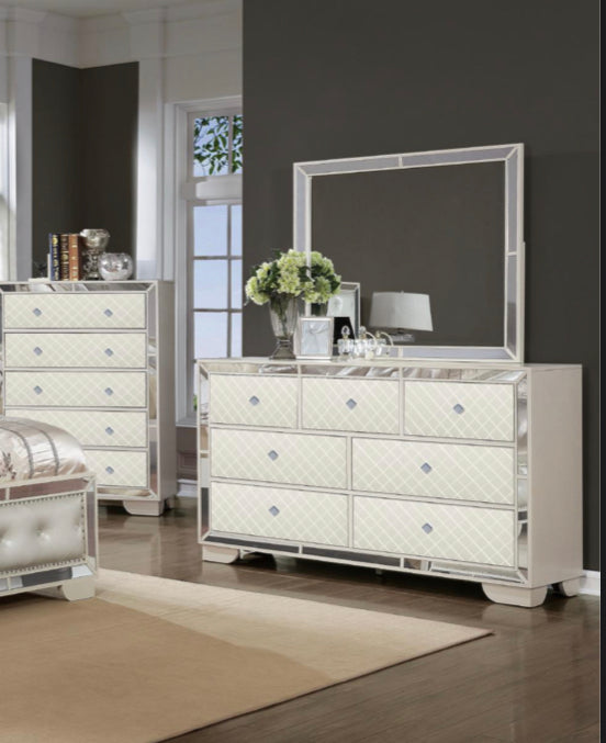 Madison King Cream 5pc Bedroom Set