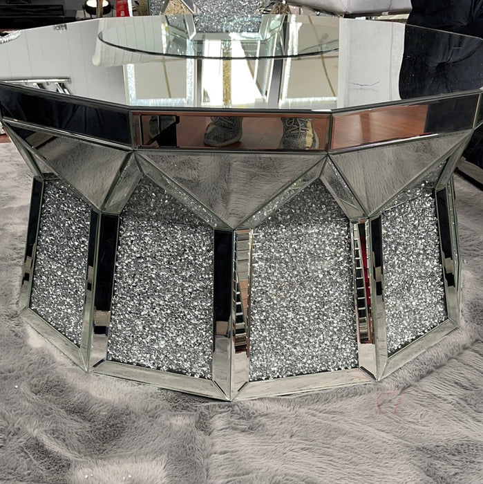 Glam Coffee Table with Crushed Diamonds