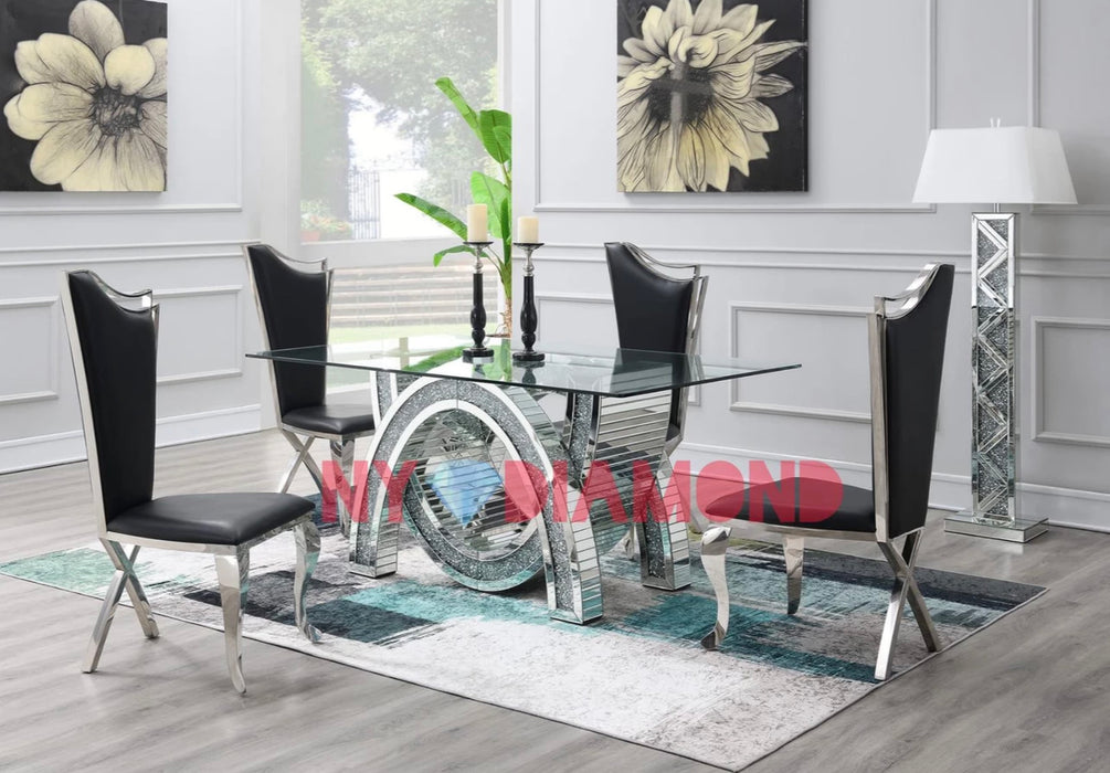 Bari Mirrored Dining Table