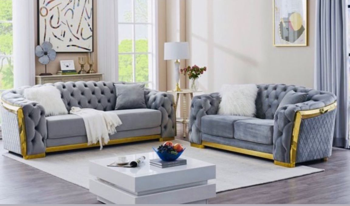 Veronica Tufted Sofa & Love