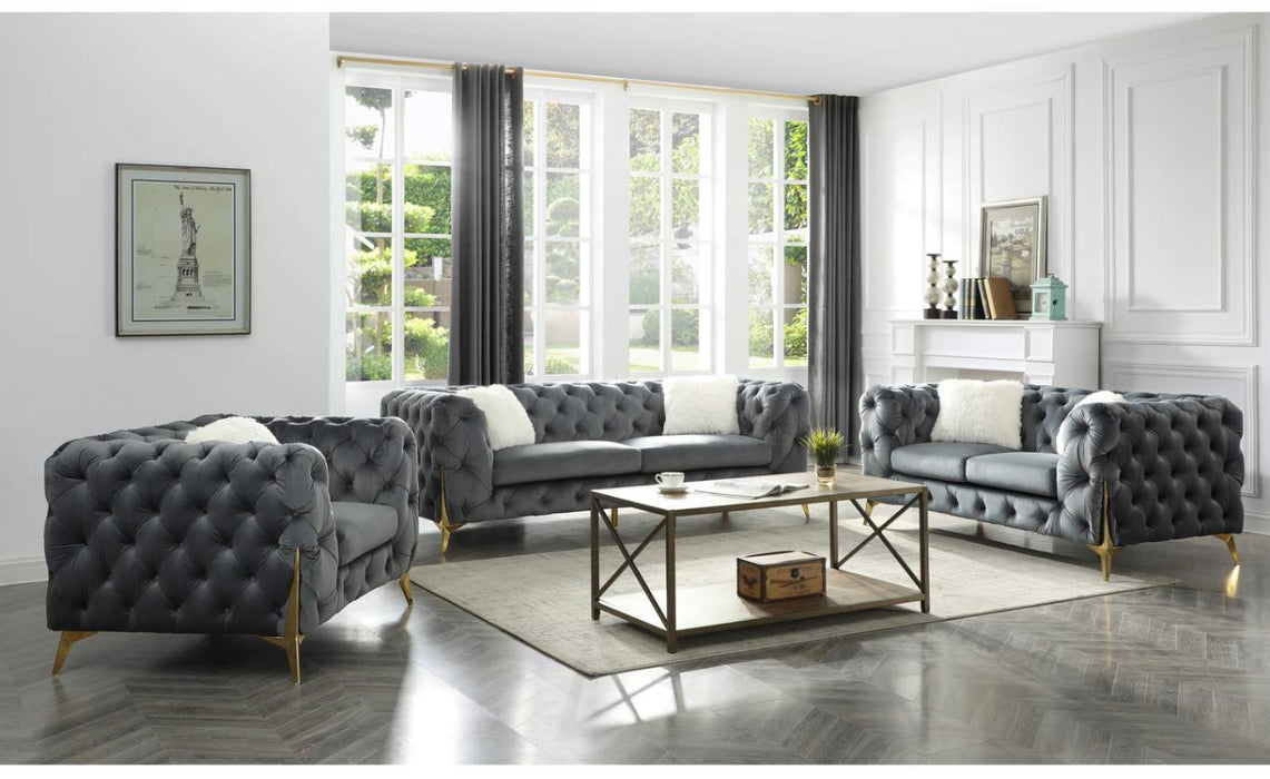 Moderno Gray Sofa & Loveseat Set