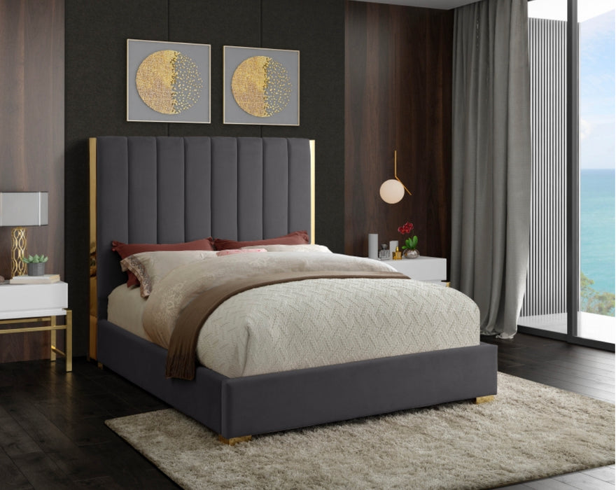 Queen Becca Velvet Platform Bed