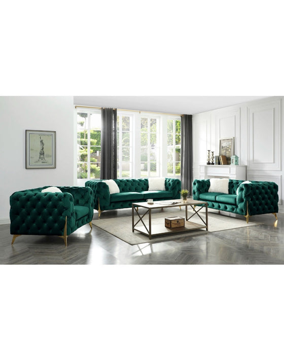 Moderno Green Sofa & Loveseat Set
